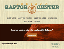 Tablet Screenshot of indianaraptorcenter.com
